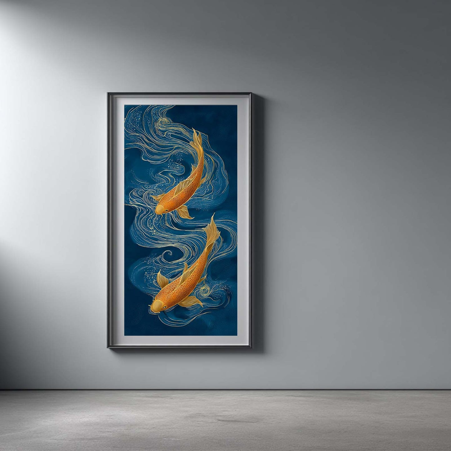 Abstract Oil Painting Koi Fish