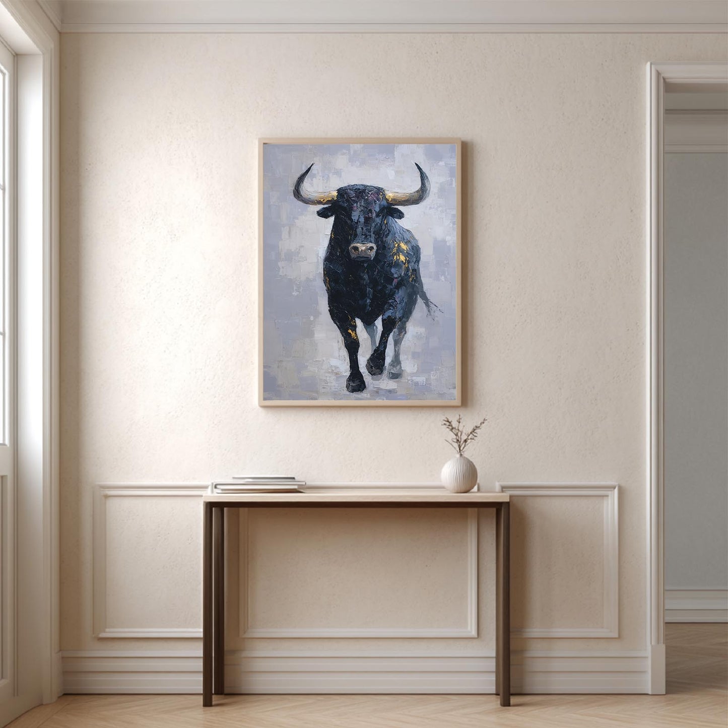 Abstract Animal Cow Black and White