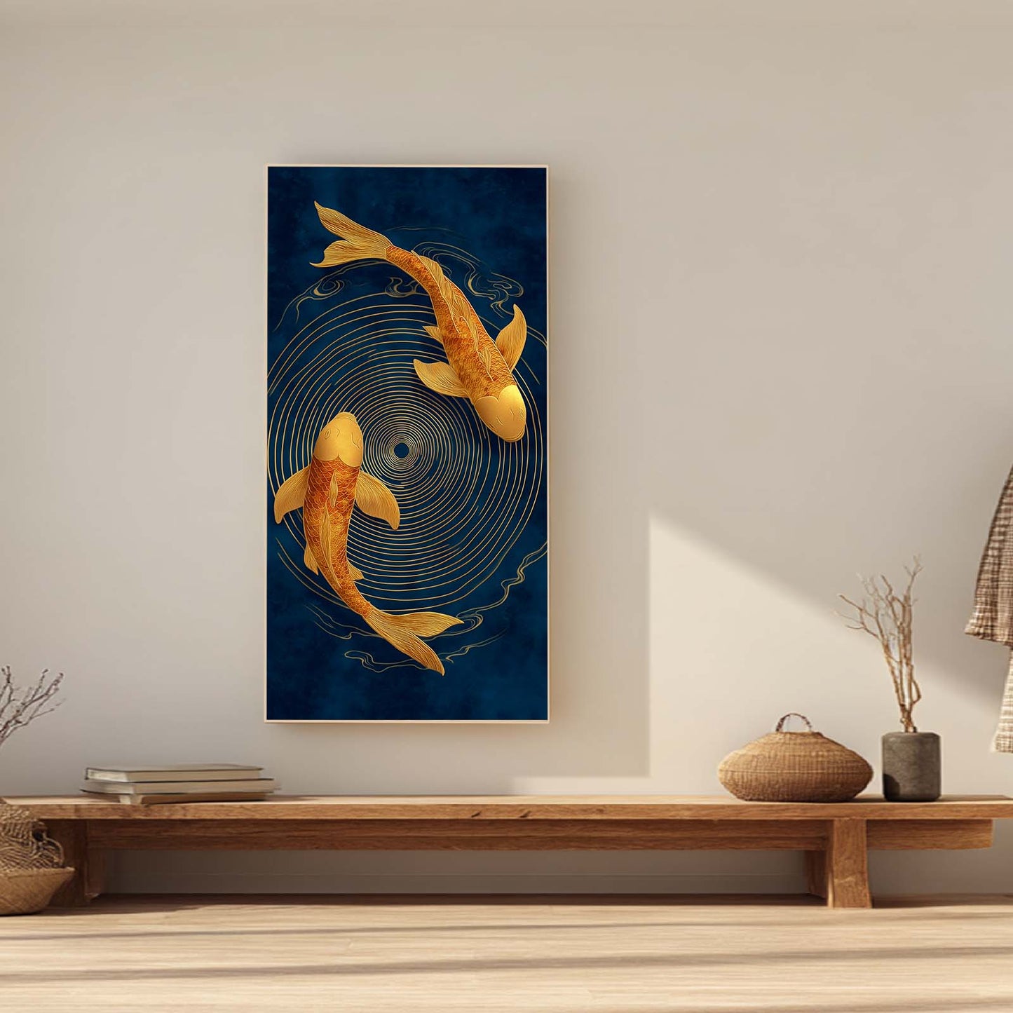 Abstract Oil Painting Koi Fish