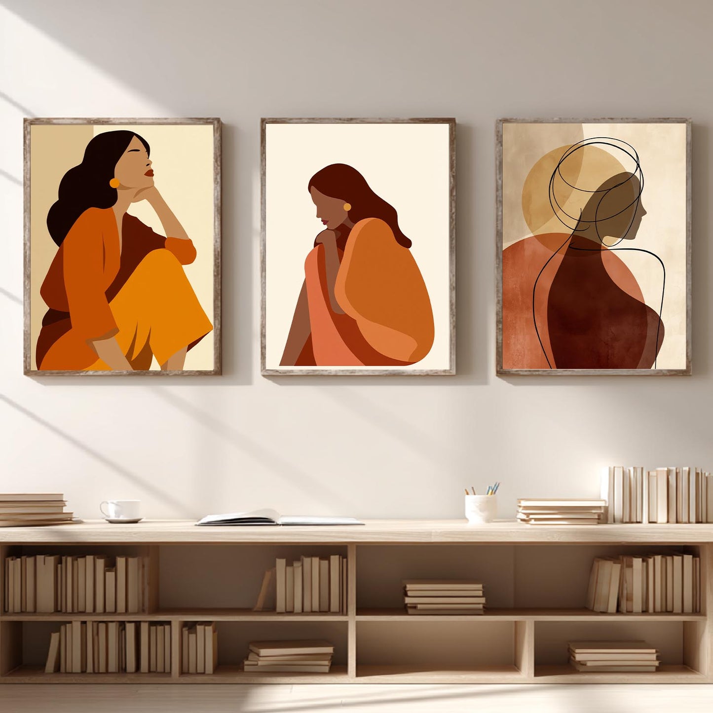 Abstract Female Portrait Line