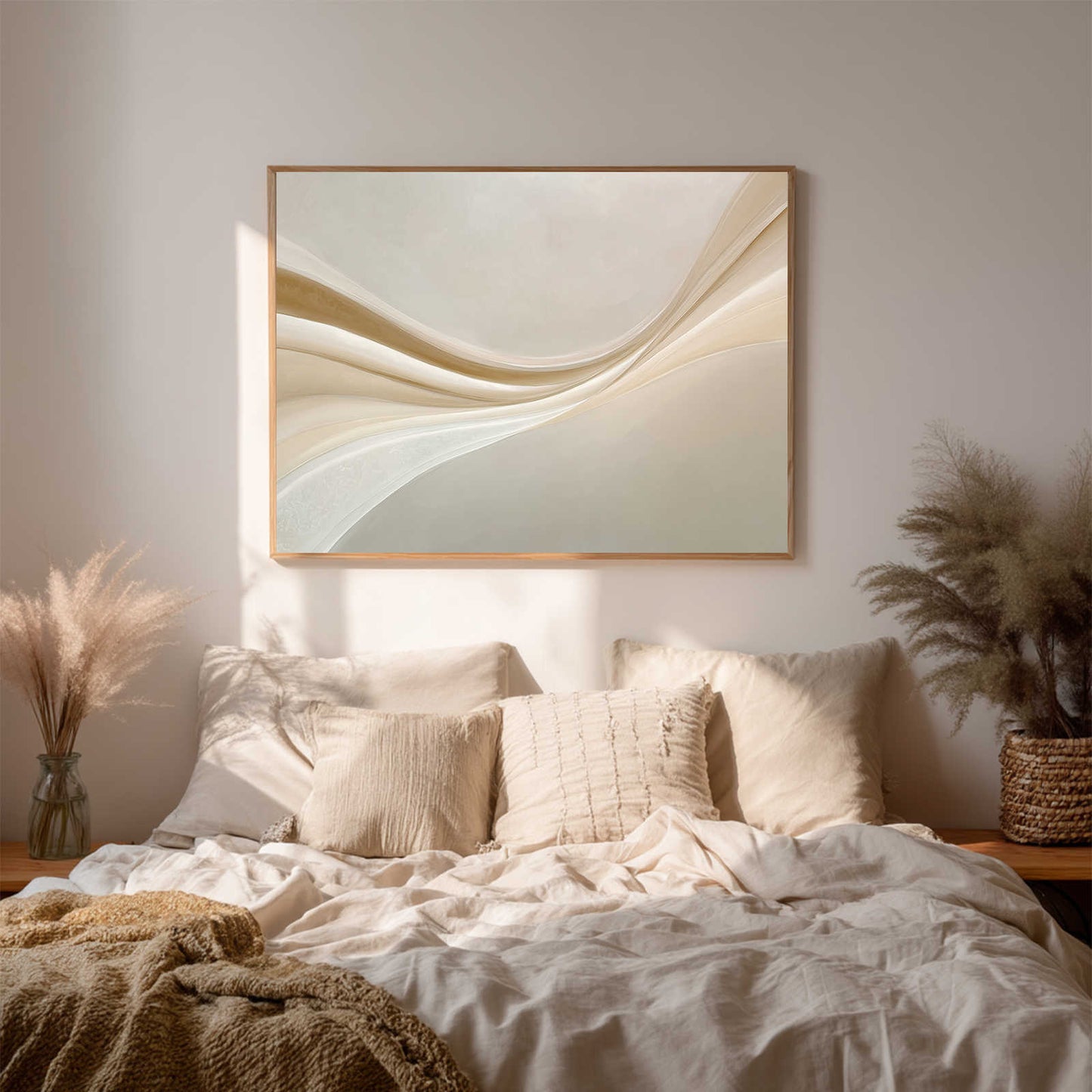 Abstract Beige and Gold Wave