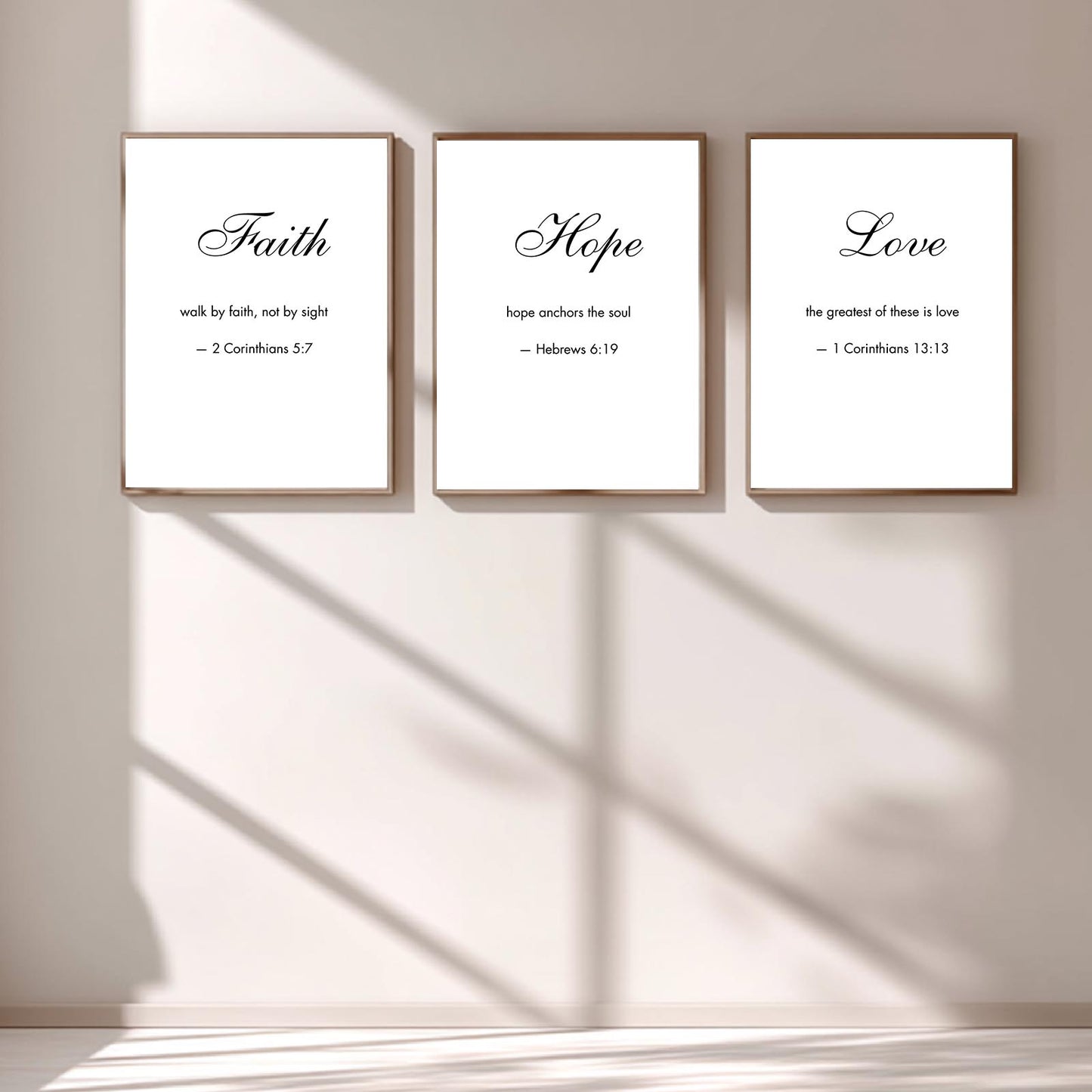Faith Hope Love Bible Minimalist