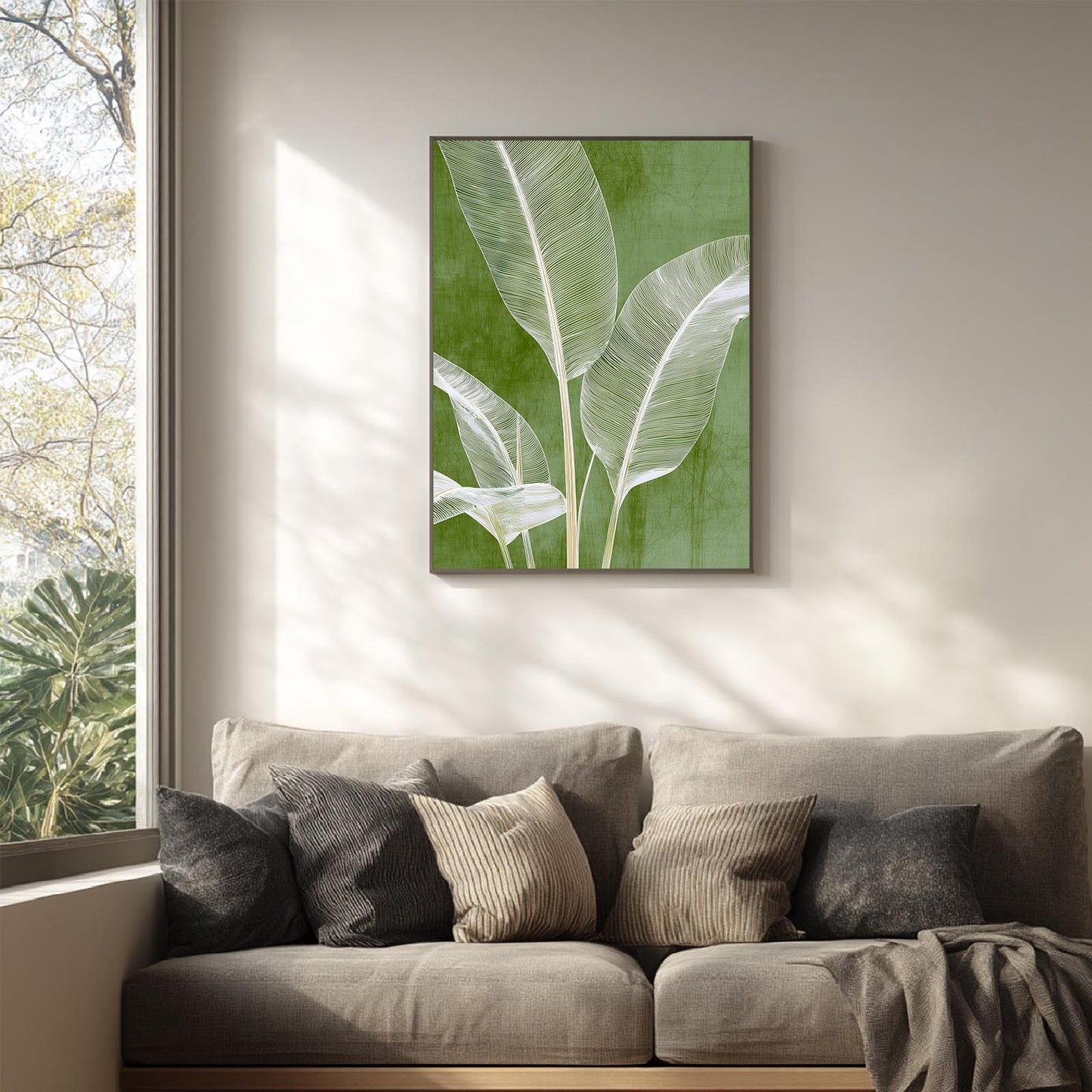 Modern Green Plants Abstract