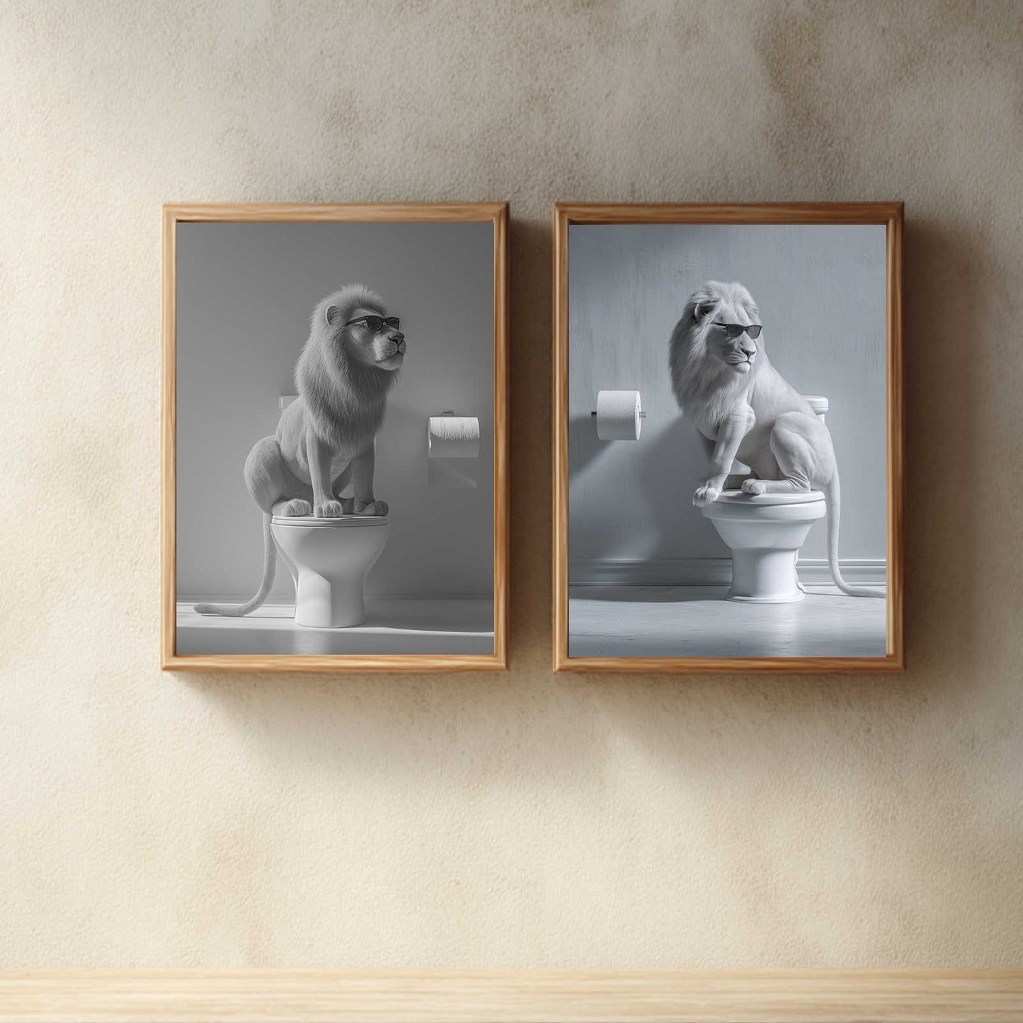 Abstract Funny Animals Taking A Bath