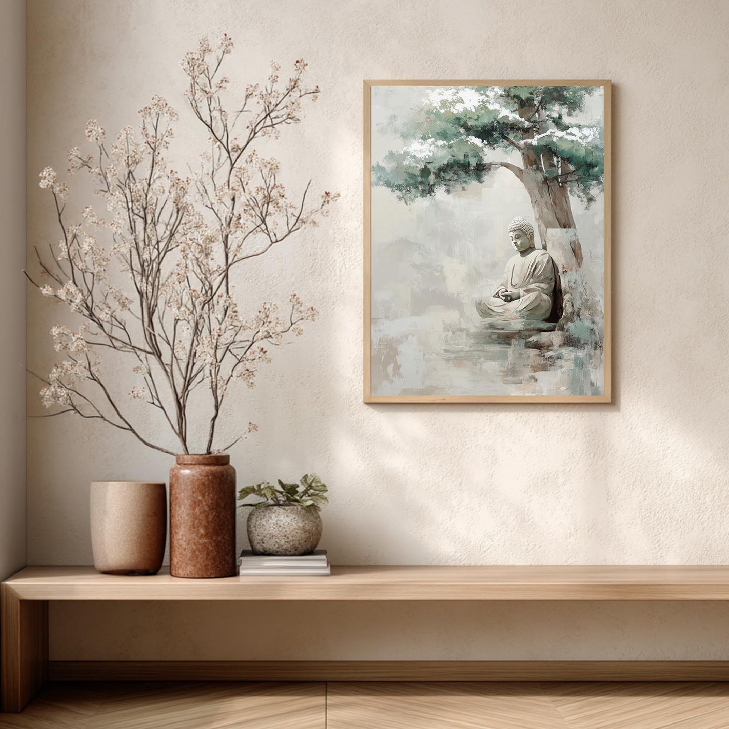 Abstract Zen Buddha and Tree