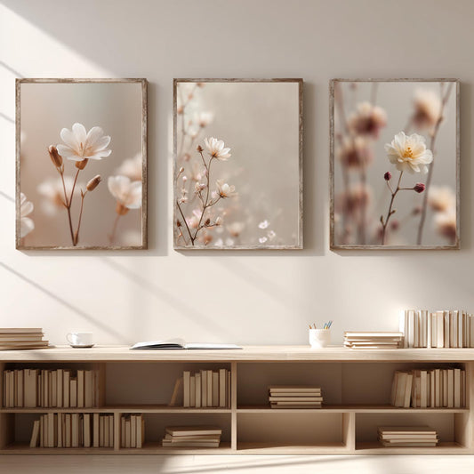 Abstract Floral Beige