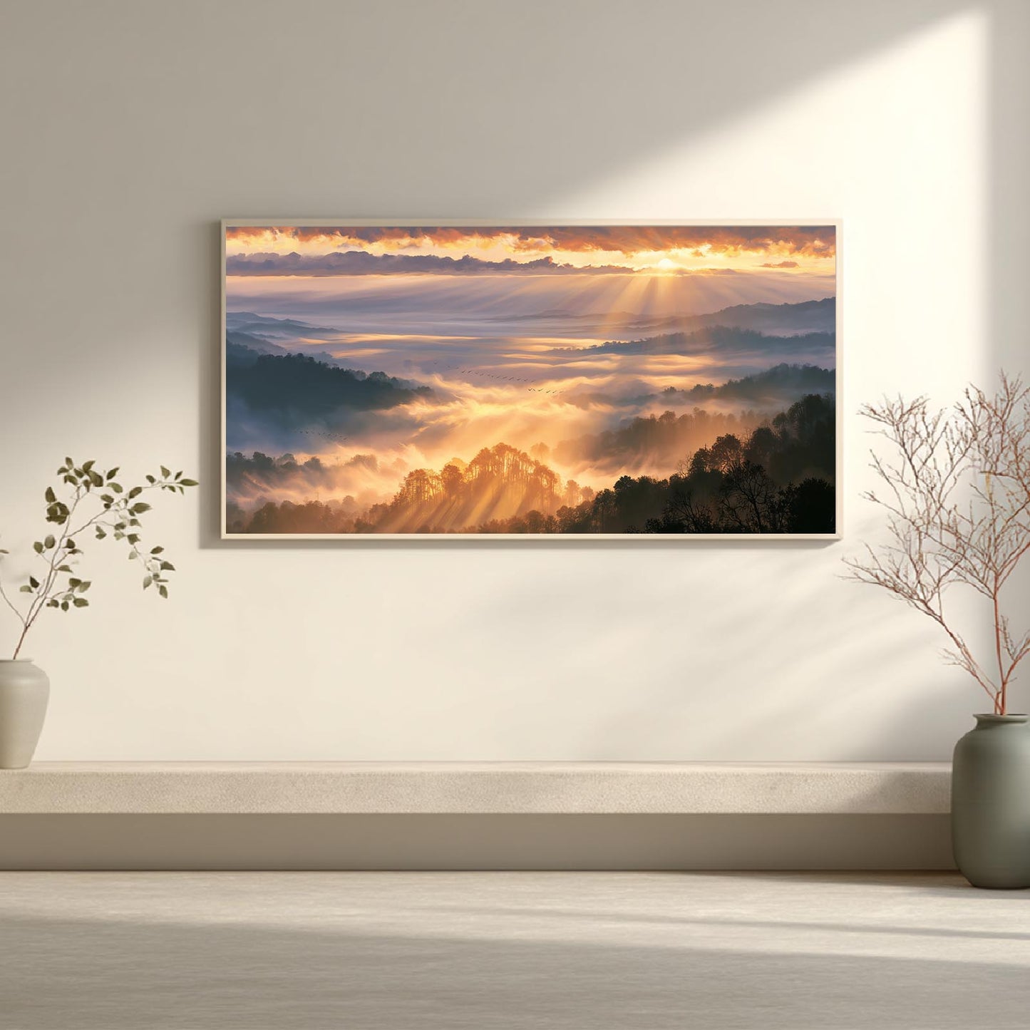 Sunrise Morning Fog Abstract Landscape