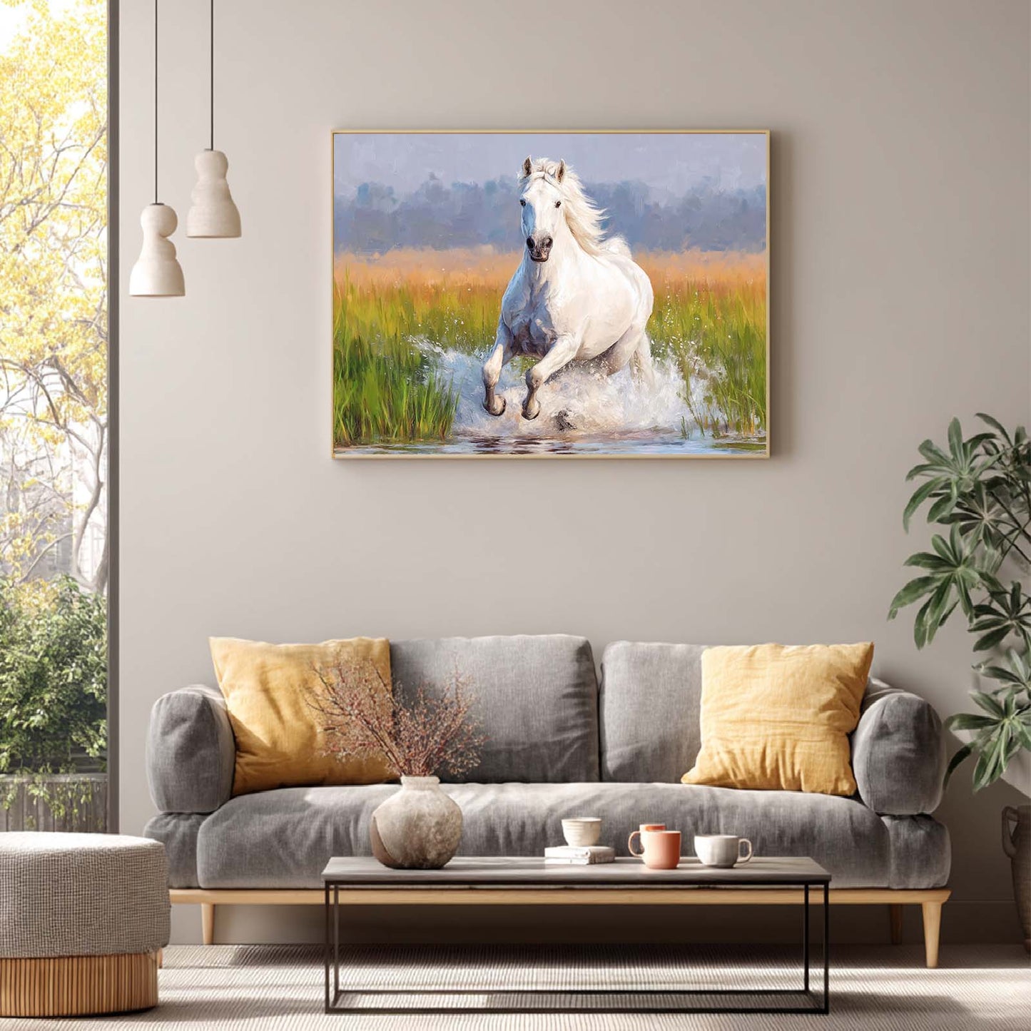 Abstract Horse Animal Canvas Painting Wall Art for Living Room Bedroom Decoration, Poster Print, Frameless