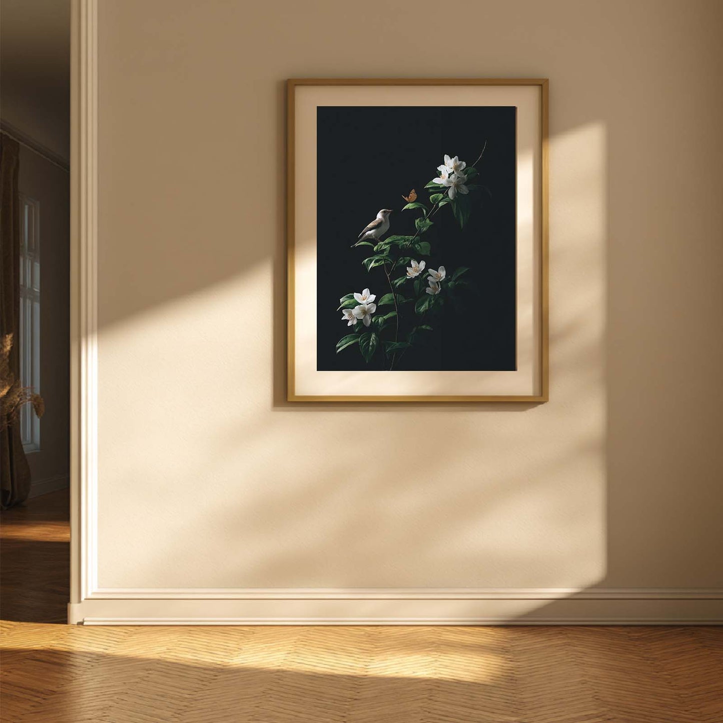 Abstract Jasmine Birds butterfly-B