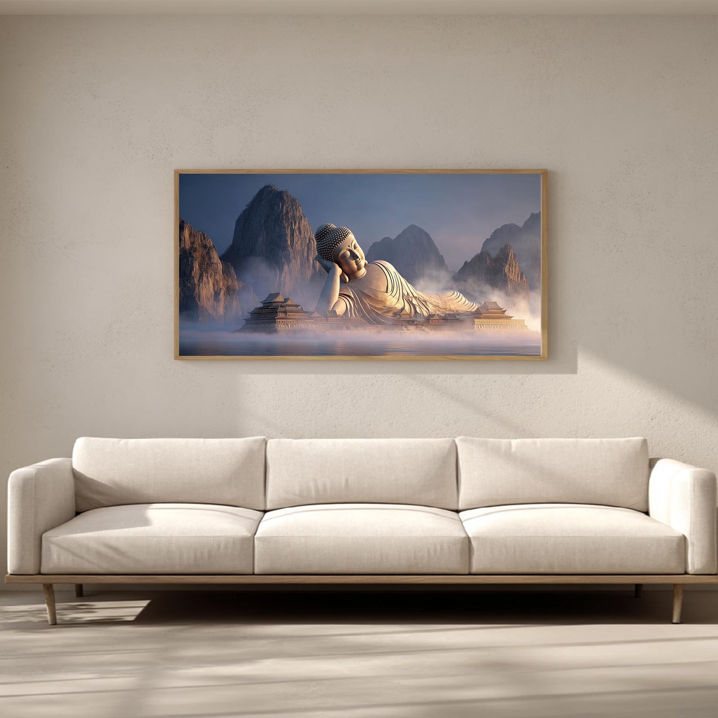 Reclining Buddha Abstract landscape Zen