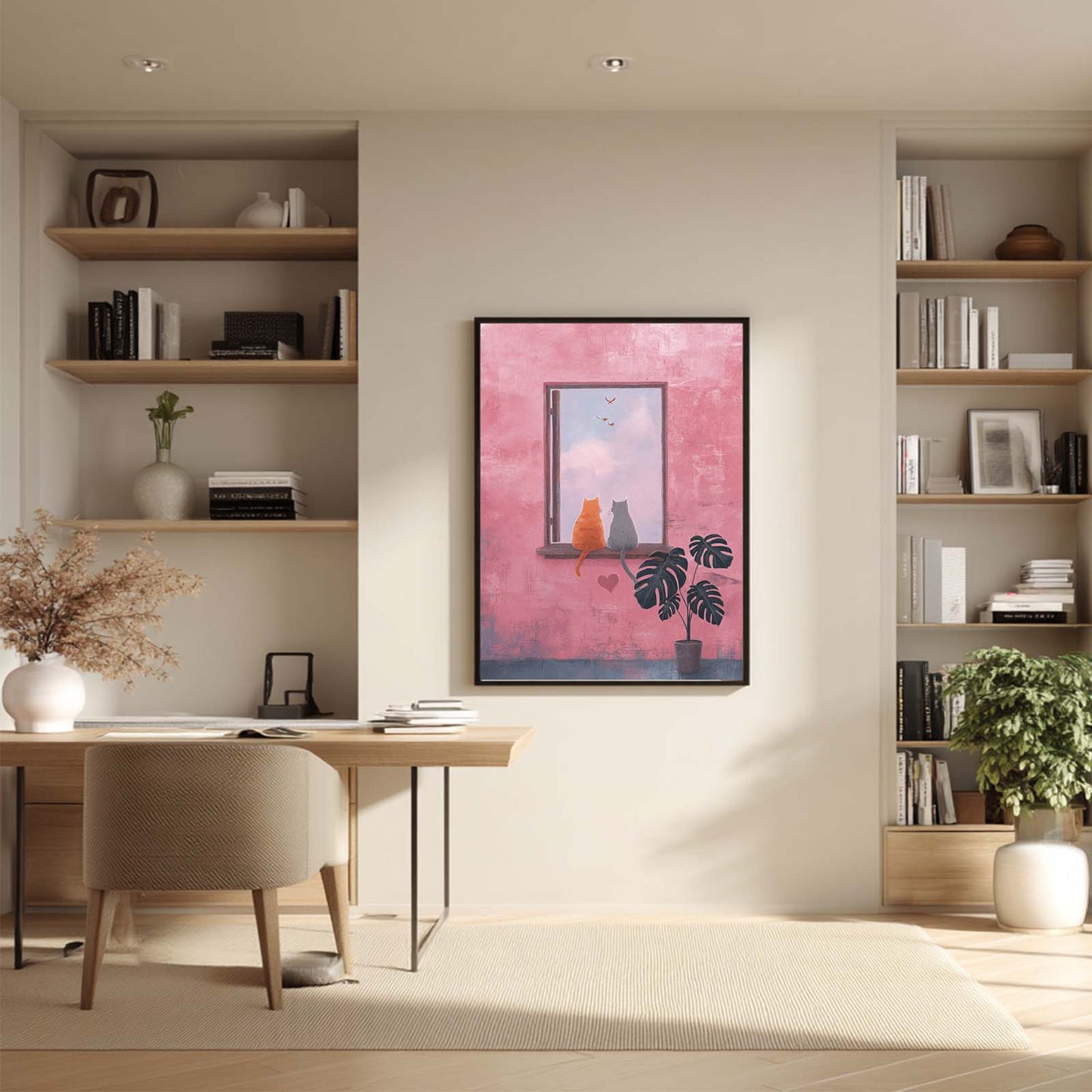 Abstract Kitten By The Window