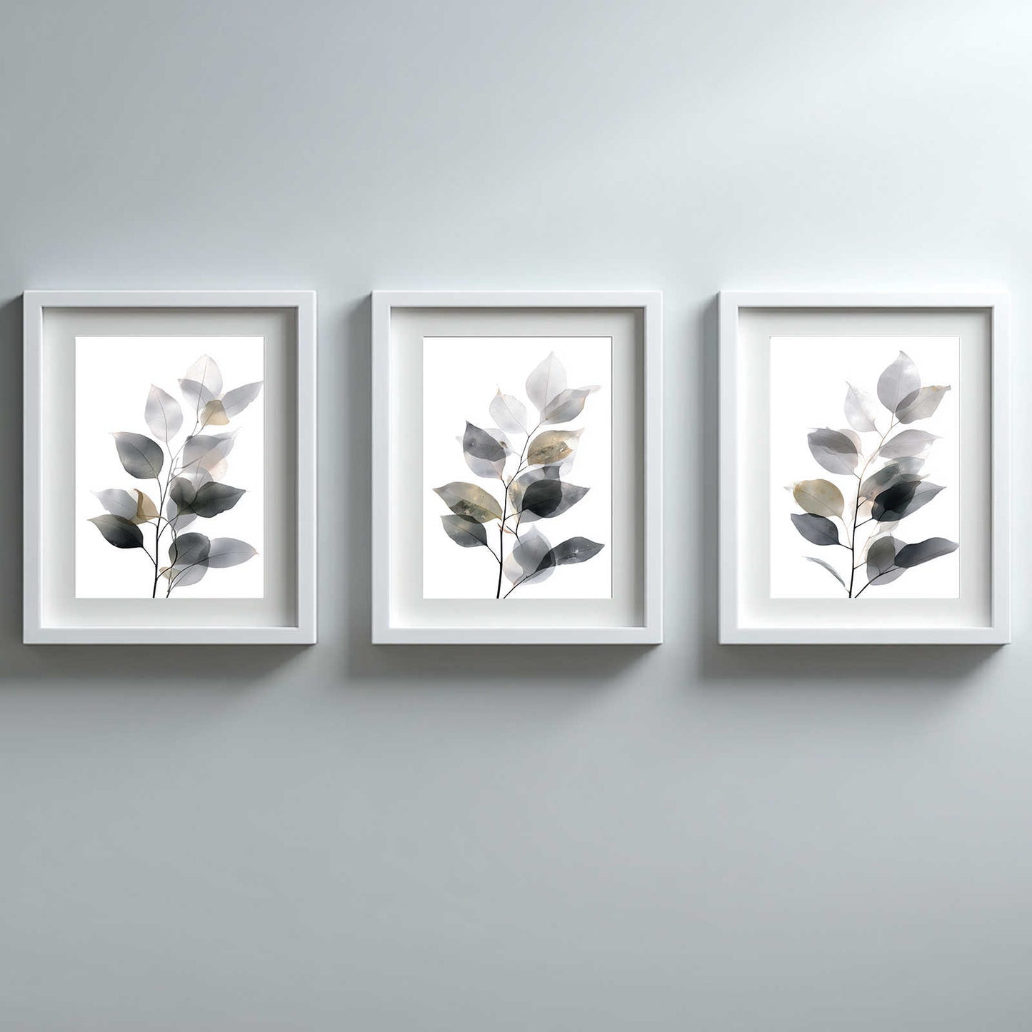 Abstract Plant Gray Leaves