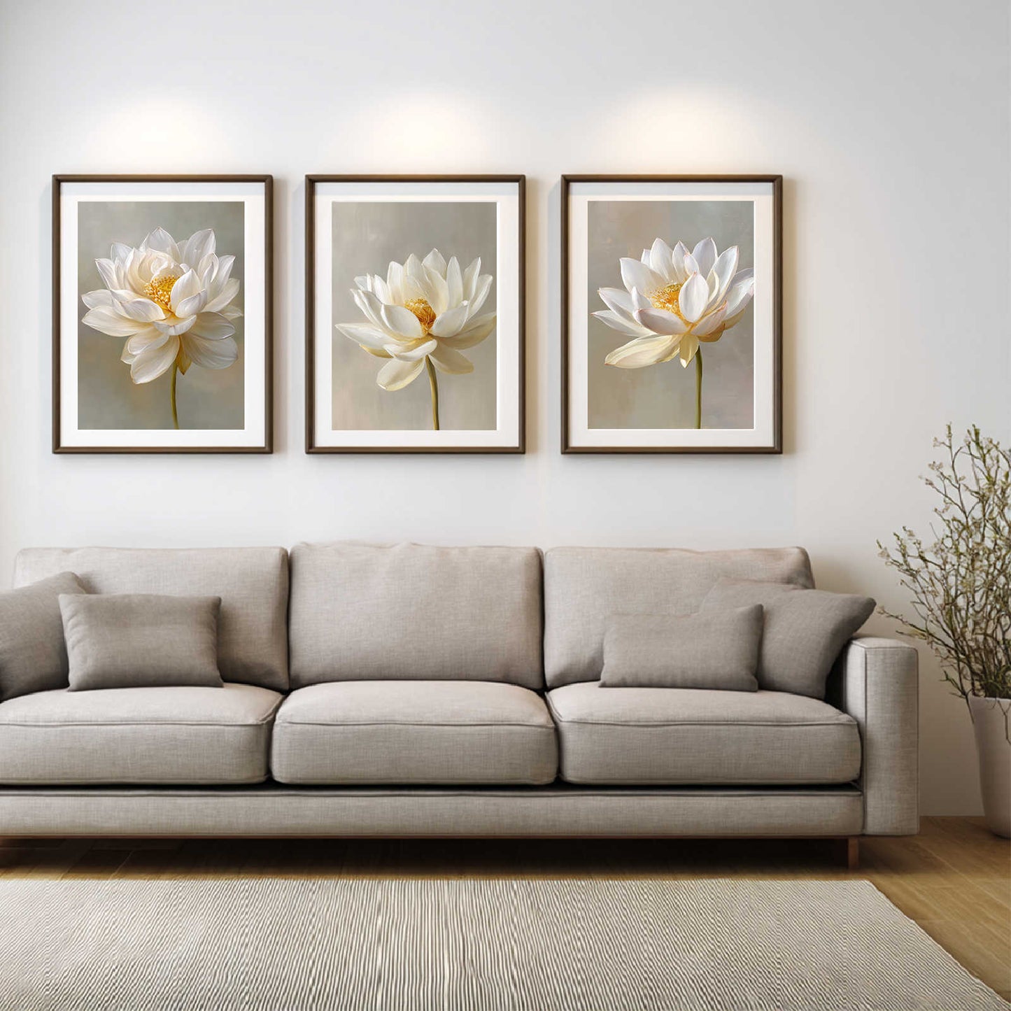 Abstract Plant White Lotus