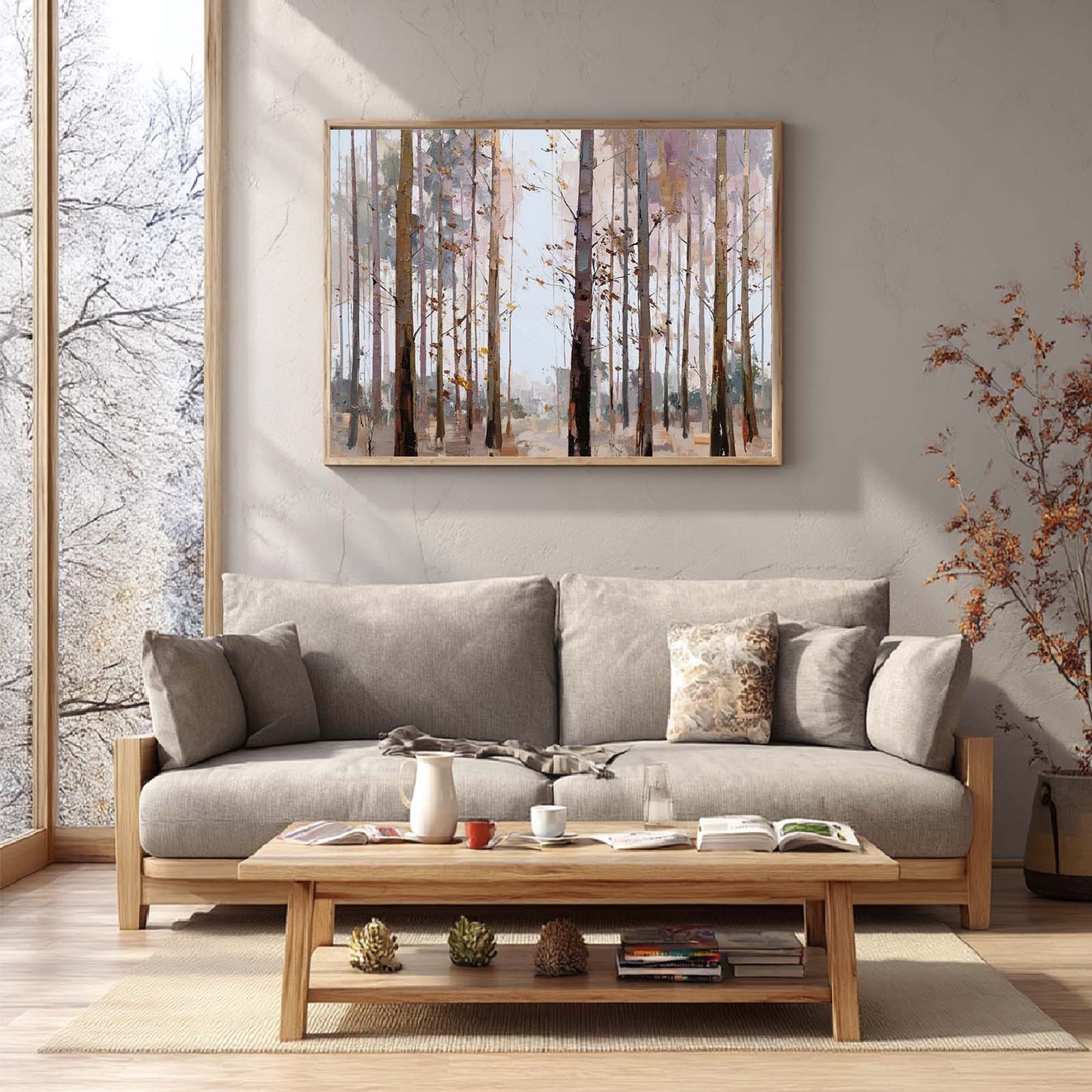 Abstract Oil Painting Desolate Forest