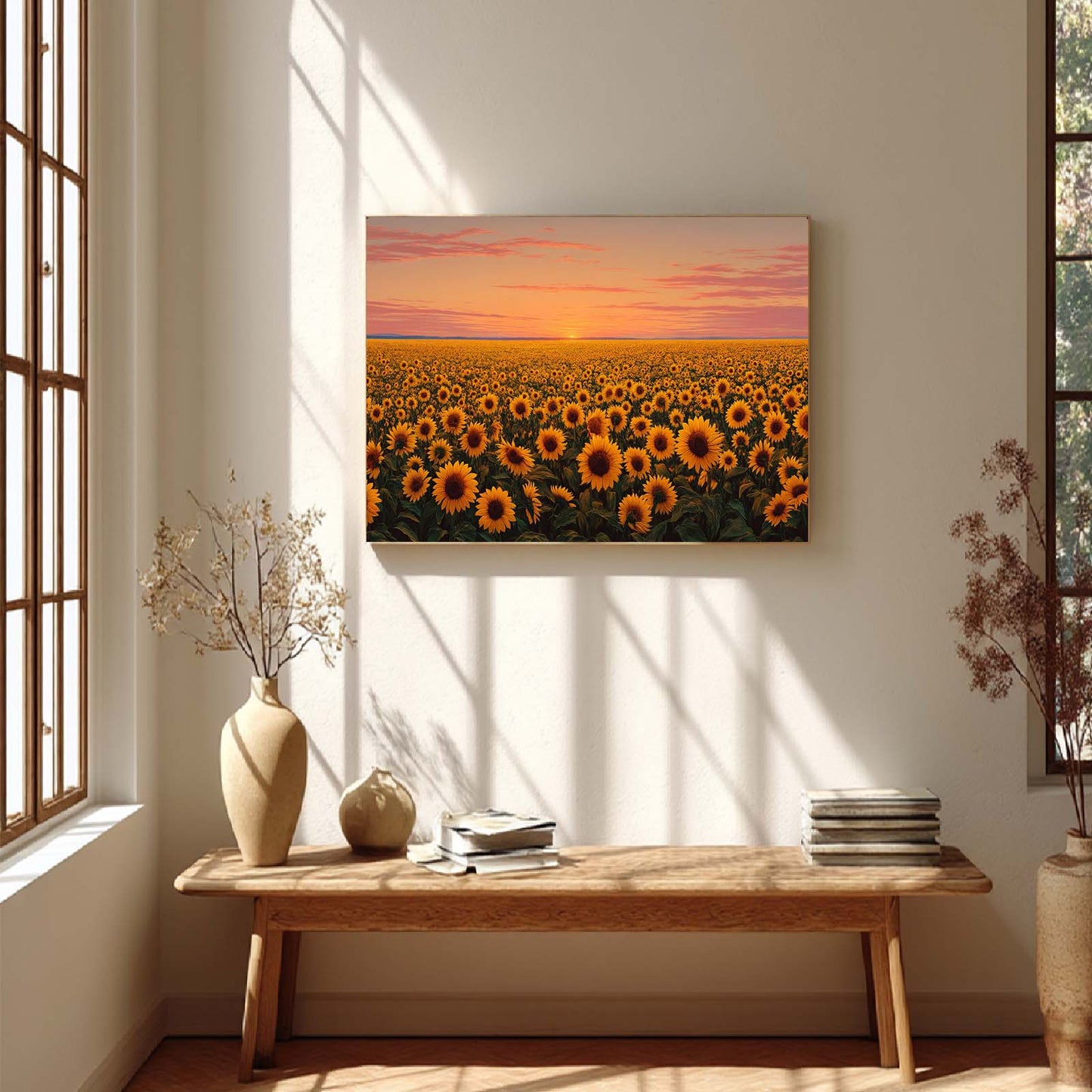 Abstract Landscape Sunflower Fields