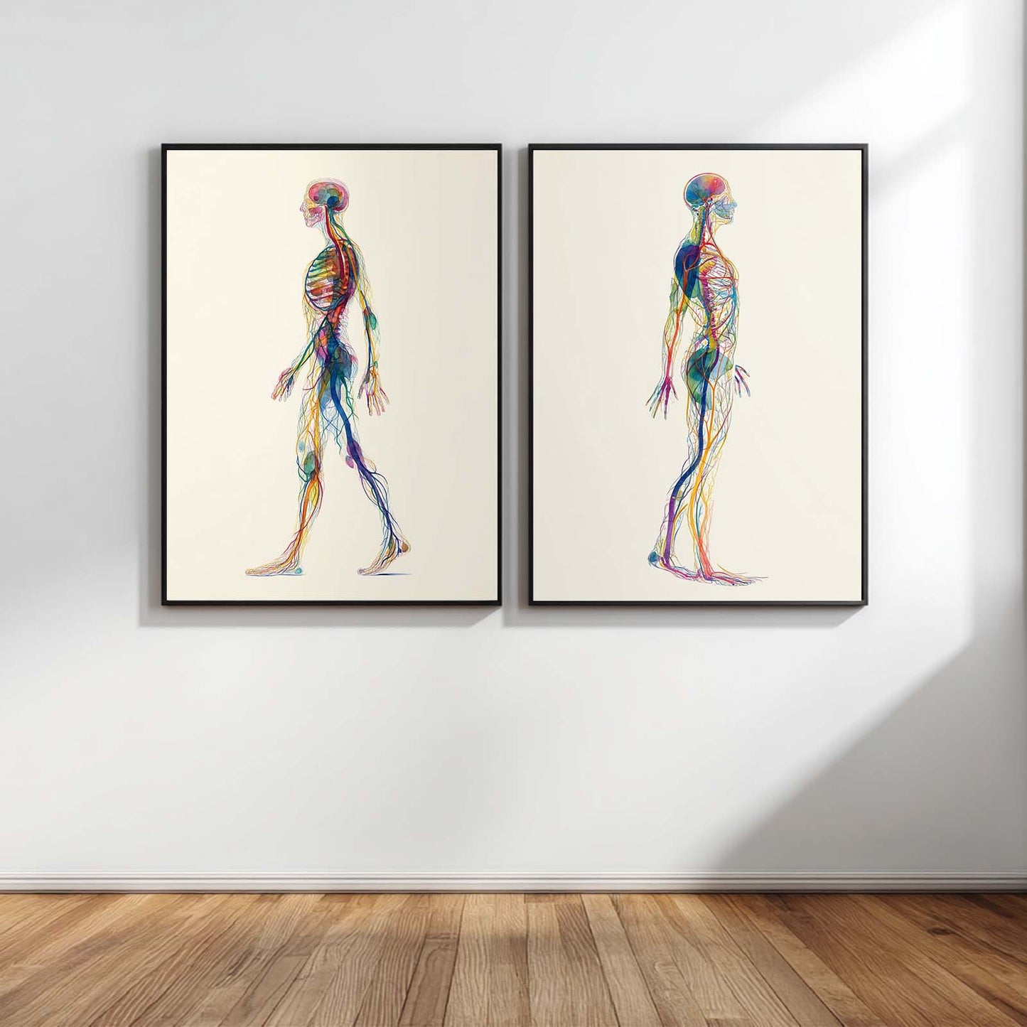 Abstract Human Anatomy Watercolor