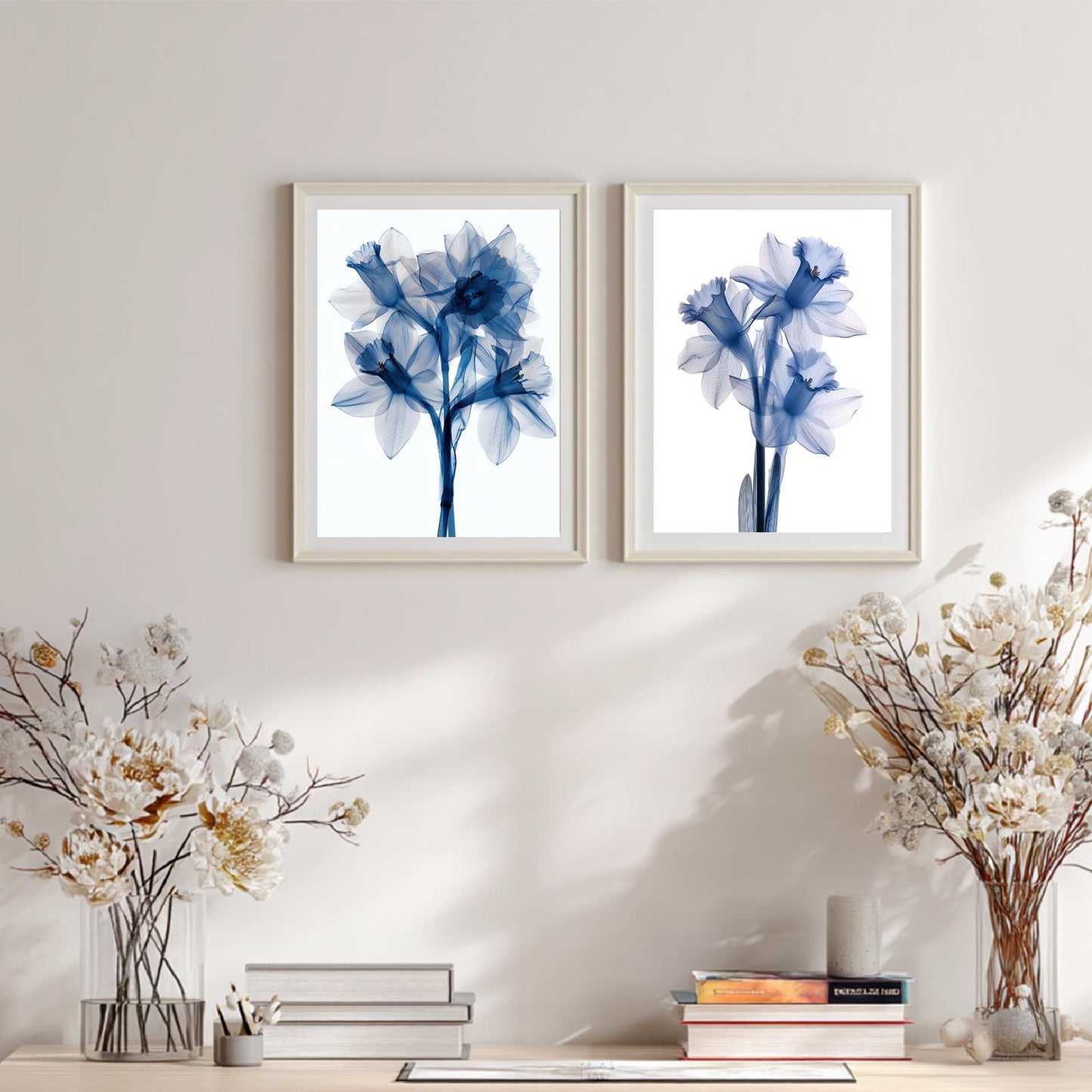 Blue Floral Abstract Plants