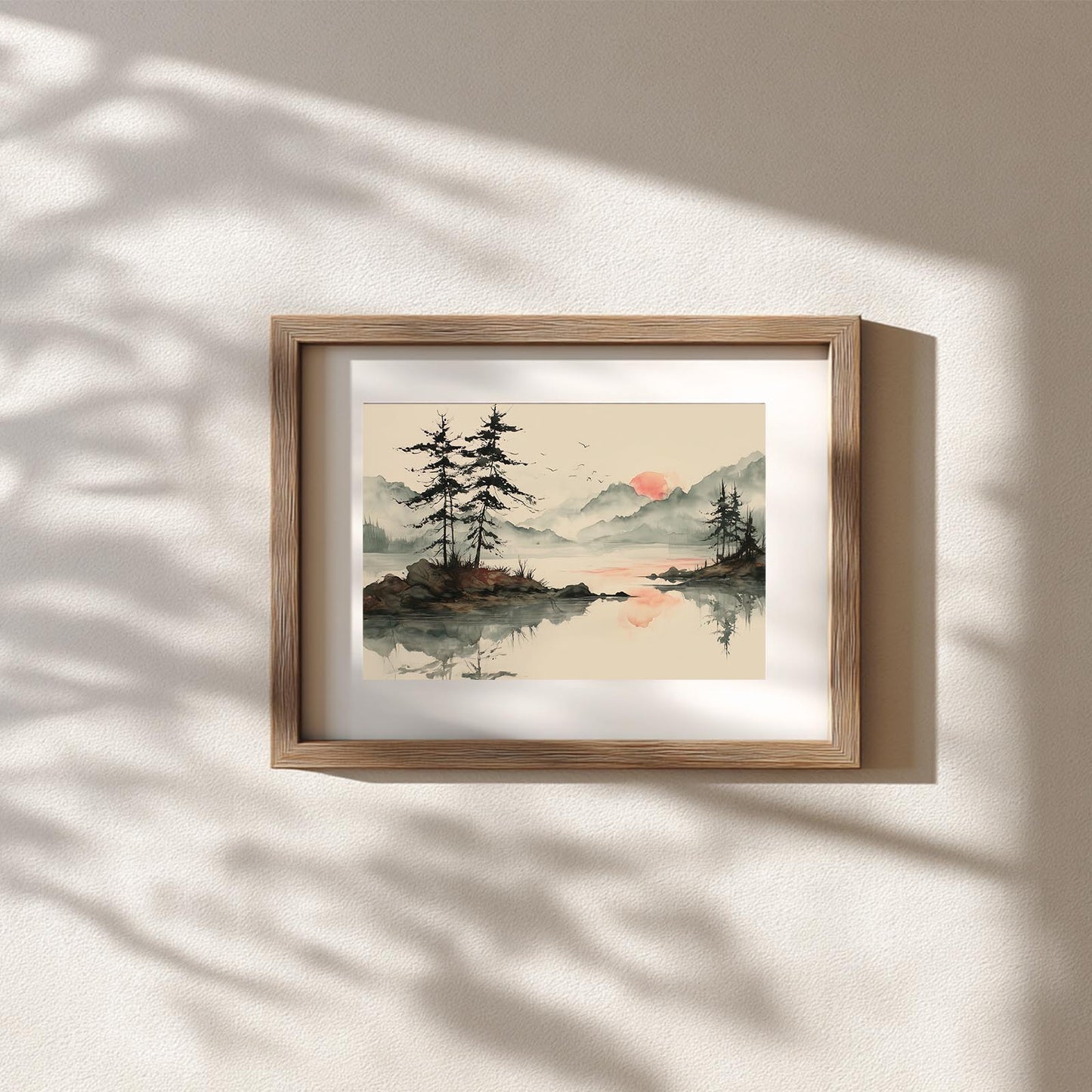 Abstract Landscape Mountain Sunset
