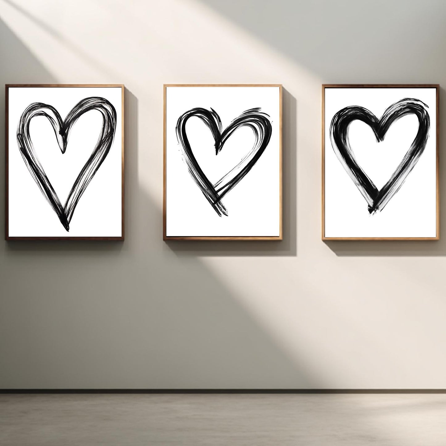 Love Heart Black and white Minimalist