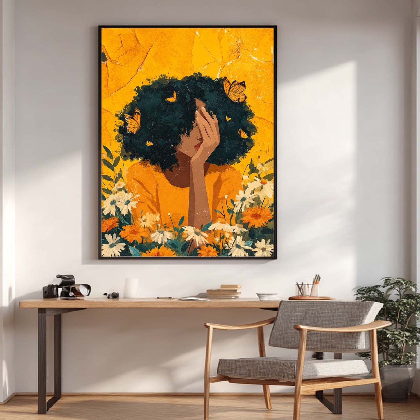 Abstract Butterfly African Girl