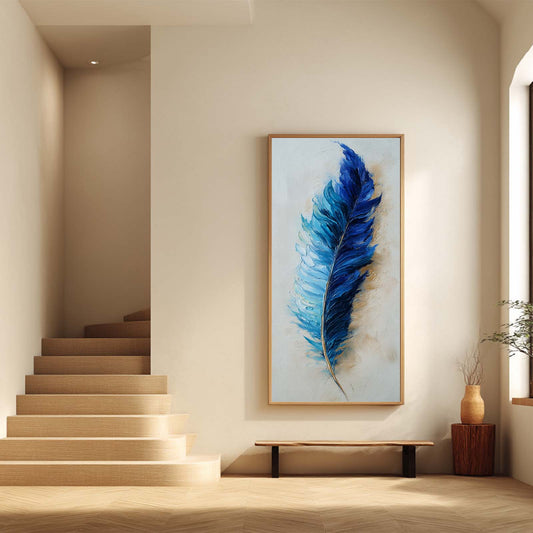 Abstract Blue Feather