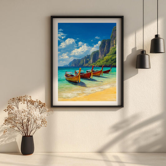 Abstract Landscape Vintage Island
