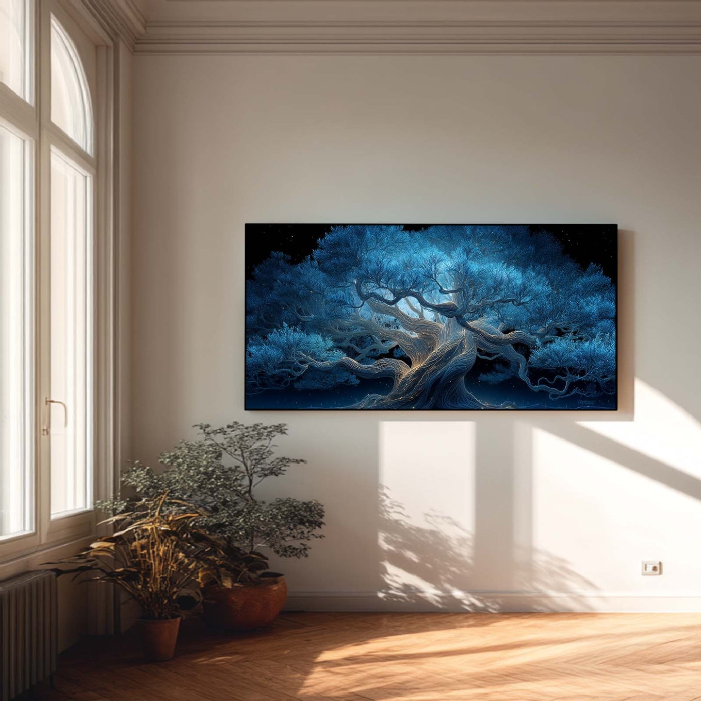 Abstract Blue Tree of Life