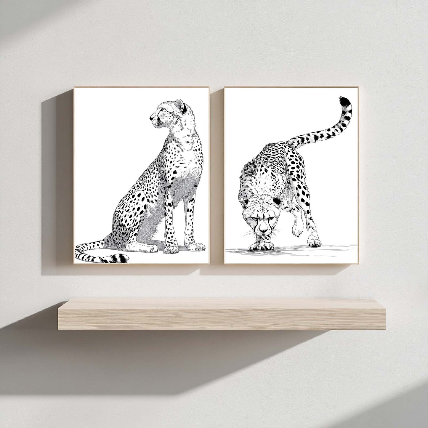 Line Art Animal Leopard