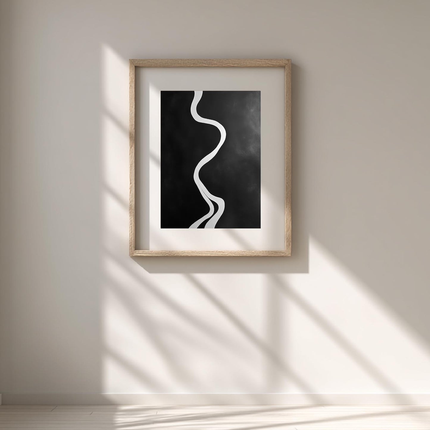 Abstract Beige＆Black Minimalist