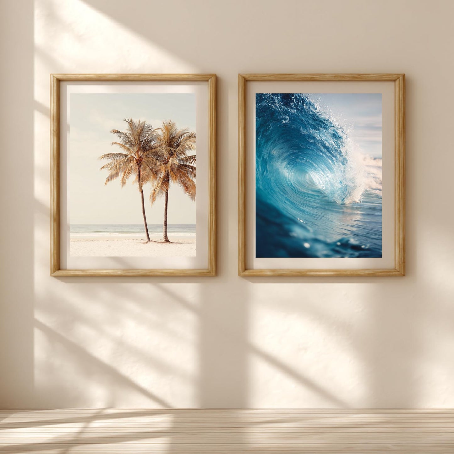 Modern Ocean Surfing Palm Trees