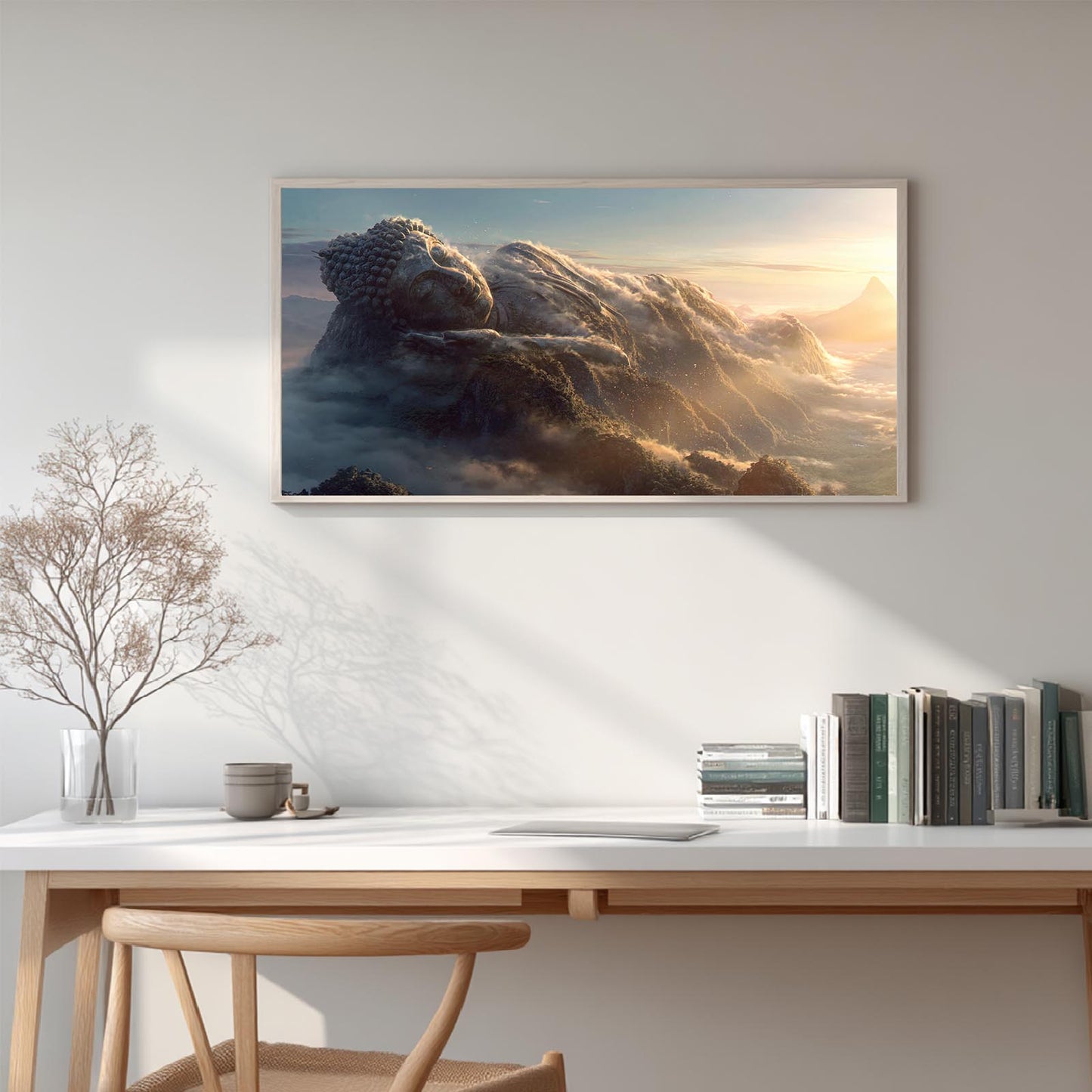 Reclining Buddha Zen Abstract Landscape