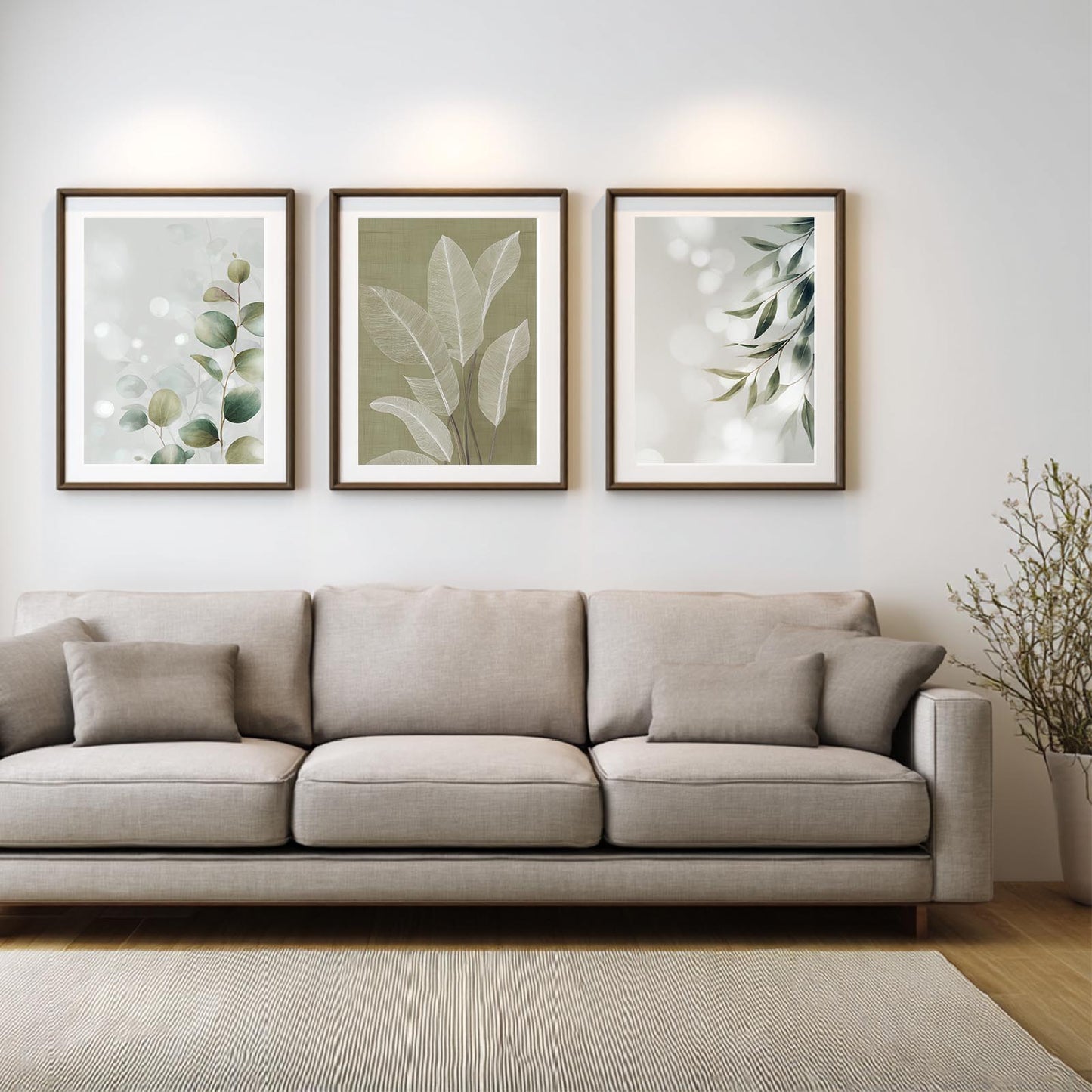 Modern Green Plants Abstract