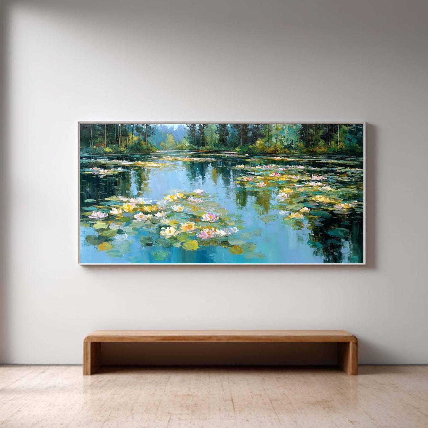 Abstract Landscape Pond Water Lilies