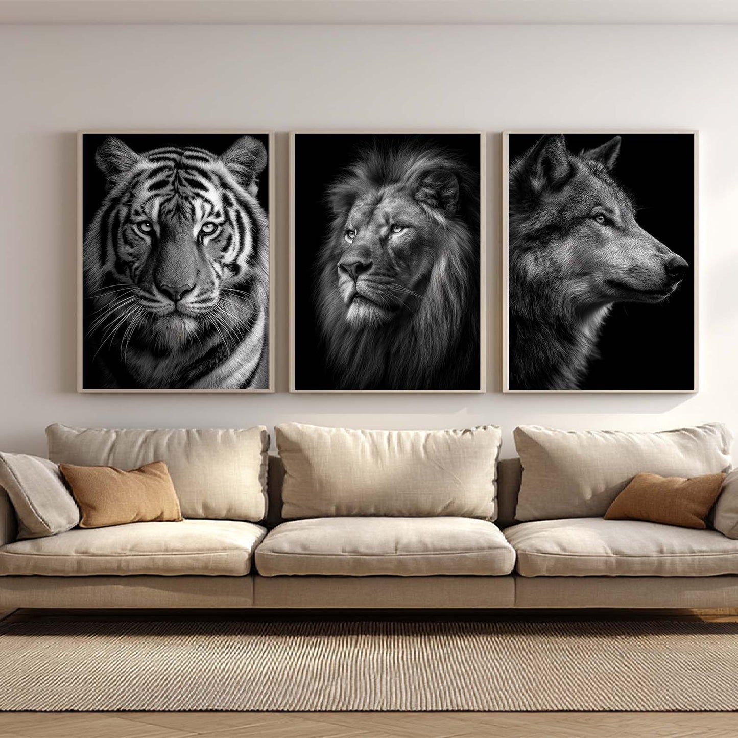 Abstract Wildlife Black and White