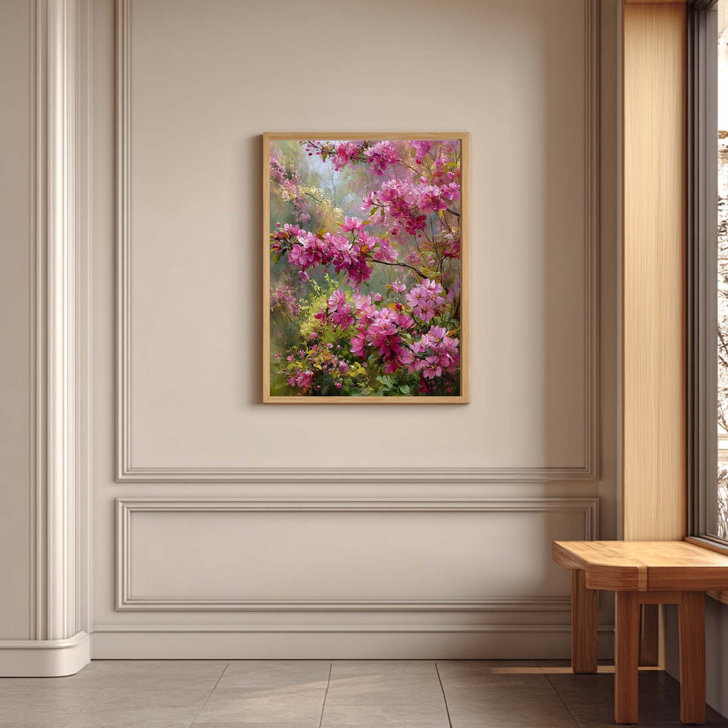 Abstract Spring Landscape Blooming Garden