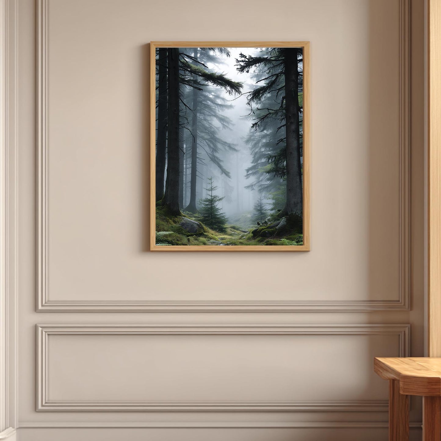 Modern Nordic Mountain Forest Deer