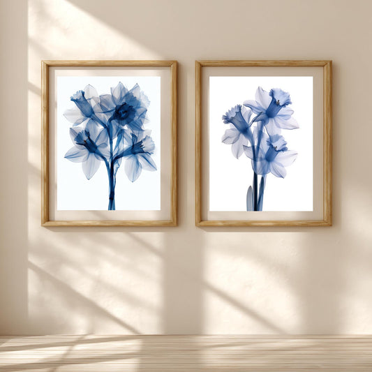 Blue Floral Abstract Plants