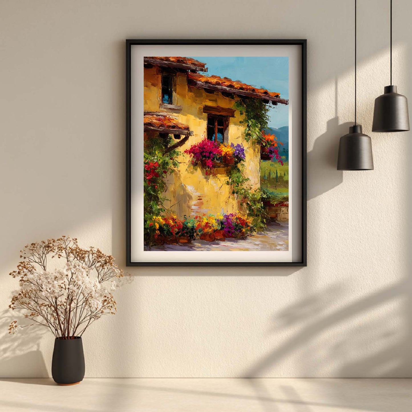 Abstract Country Style Floral Painting