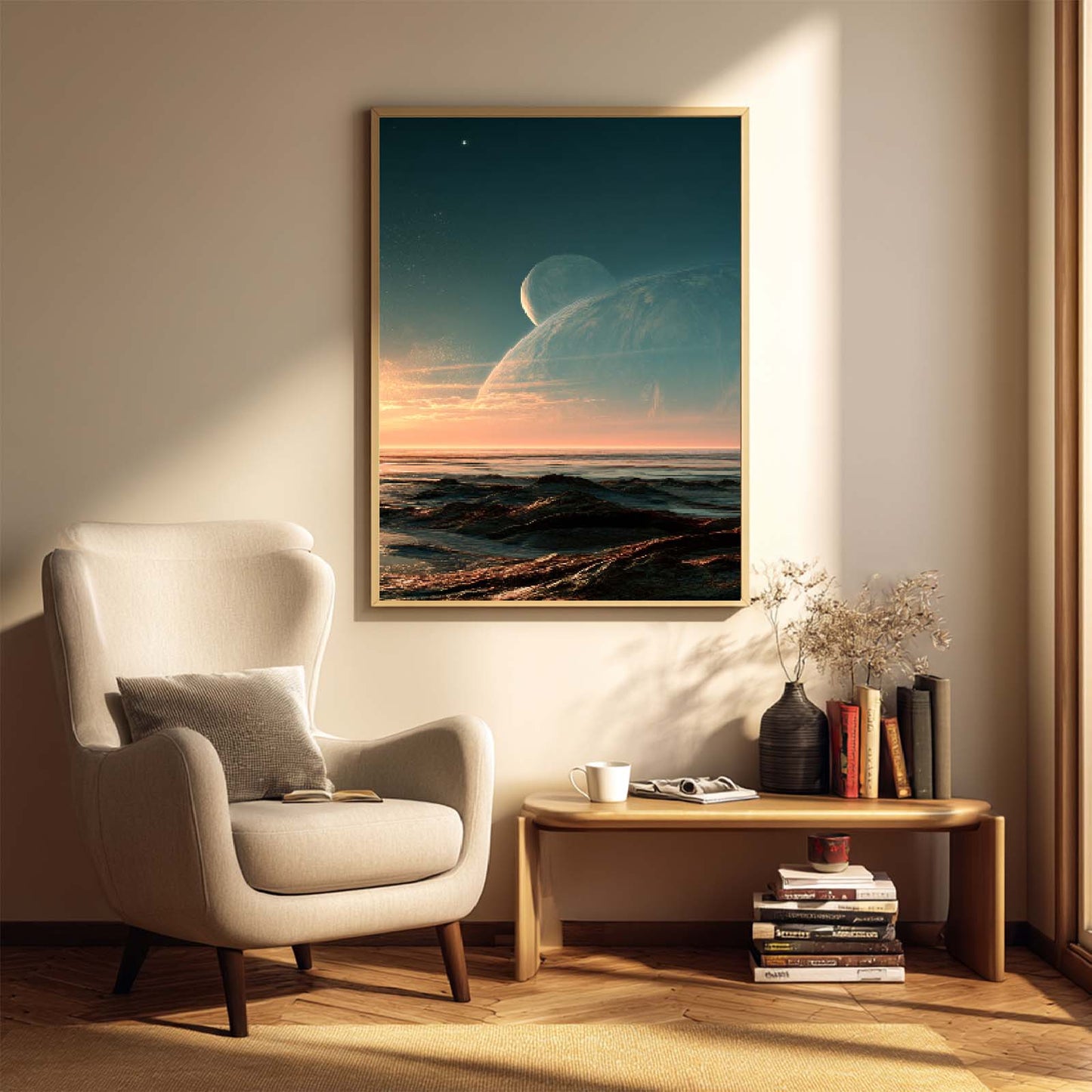 Abstract Landscape Barren Gaseous Planet