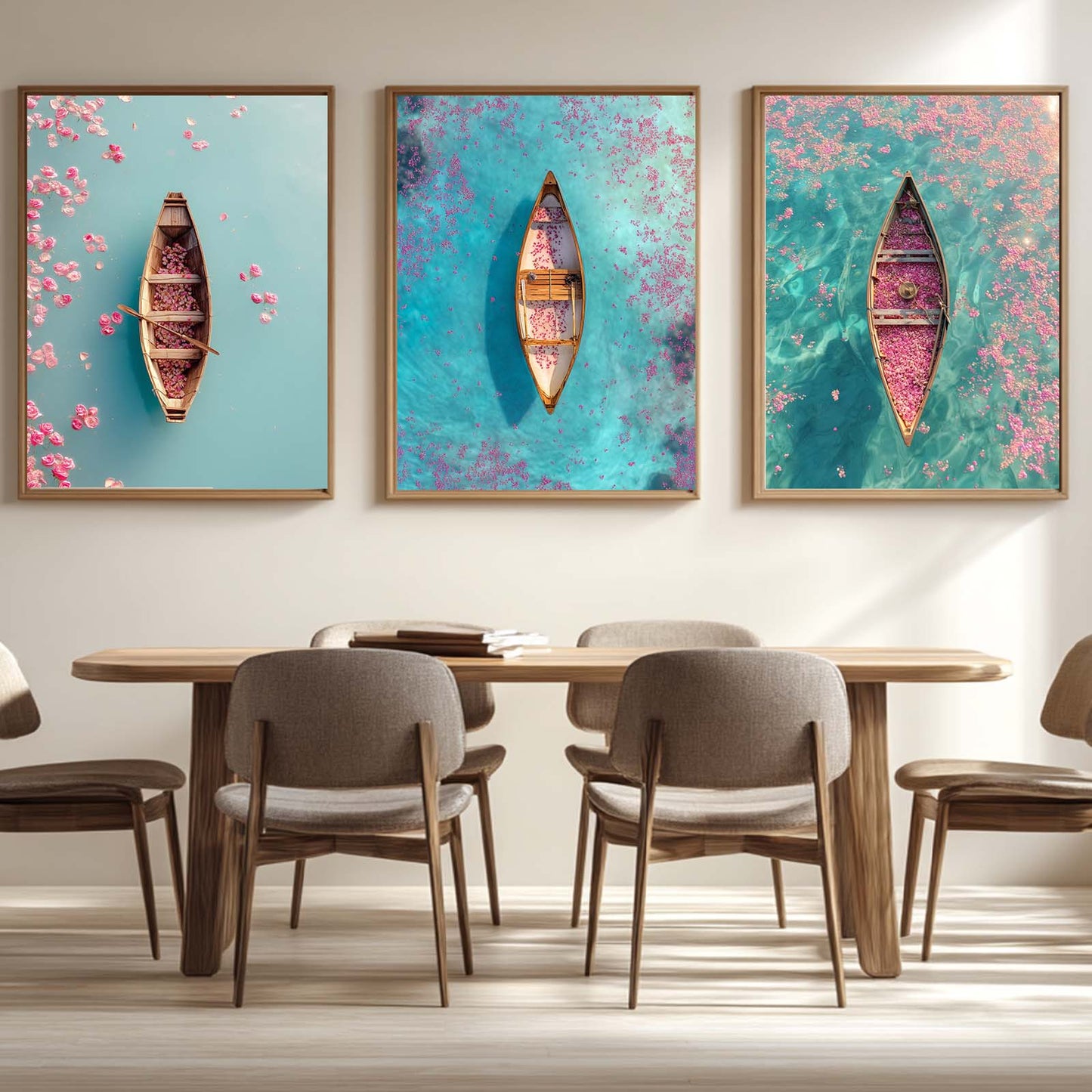 Abstract Pink Sailboat Petals