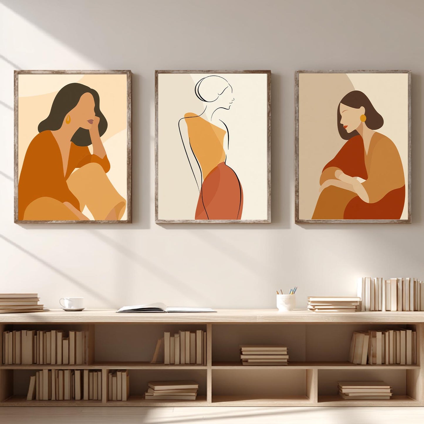 Abstract Female Portrait Line