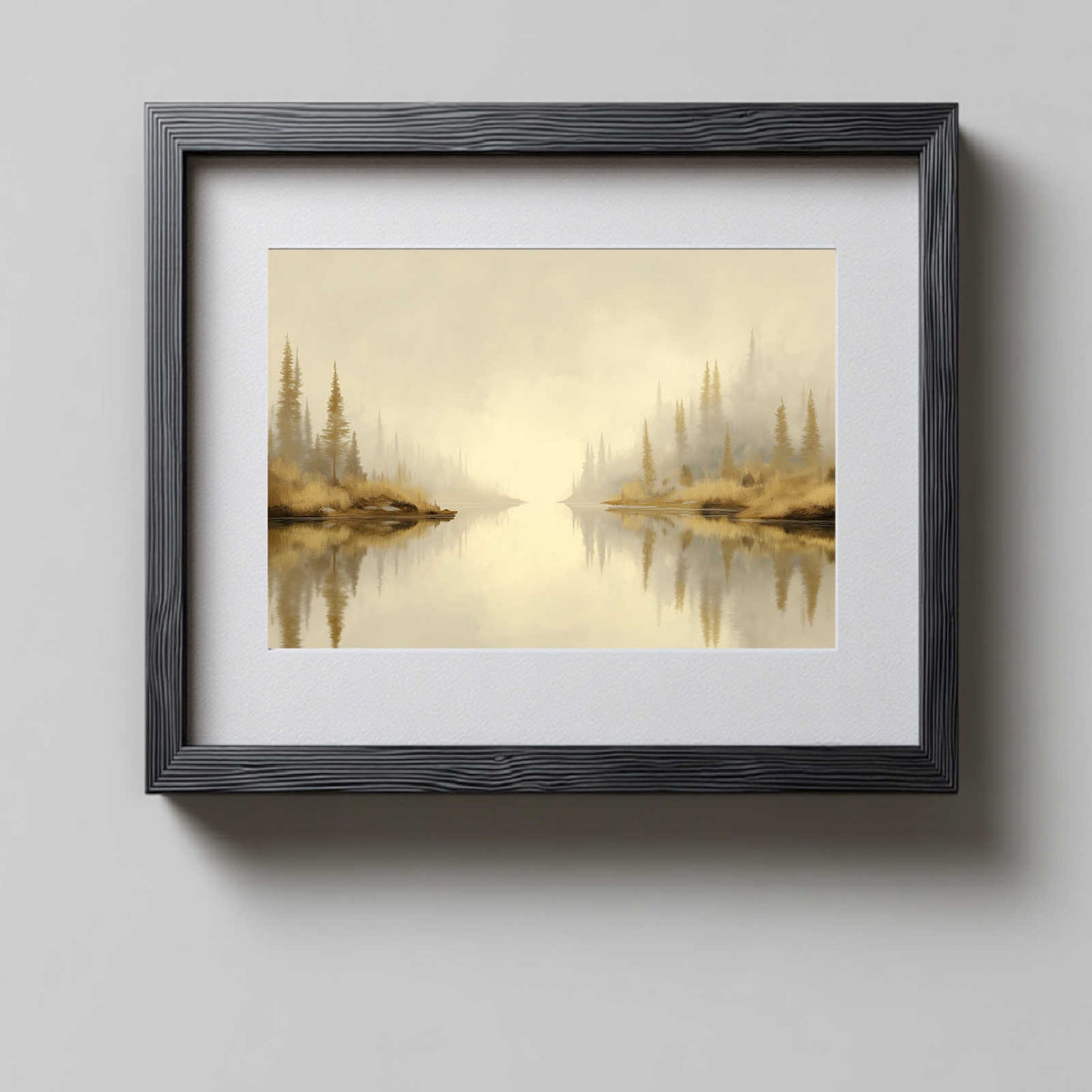 Mountain Forest Lake Abstract Landscape