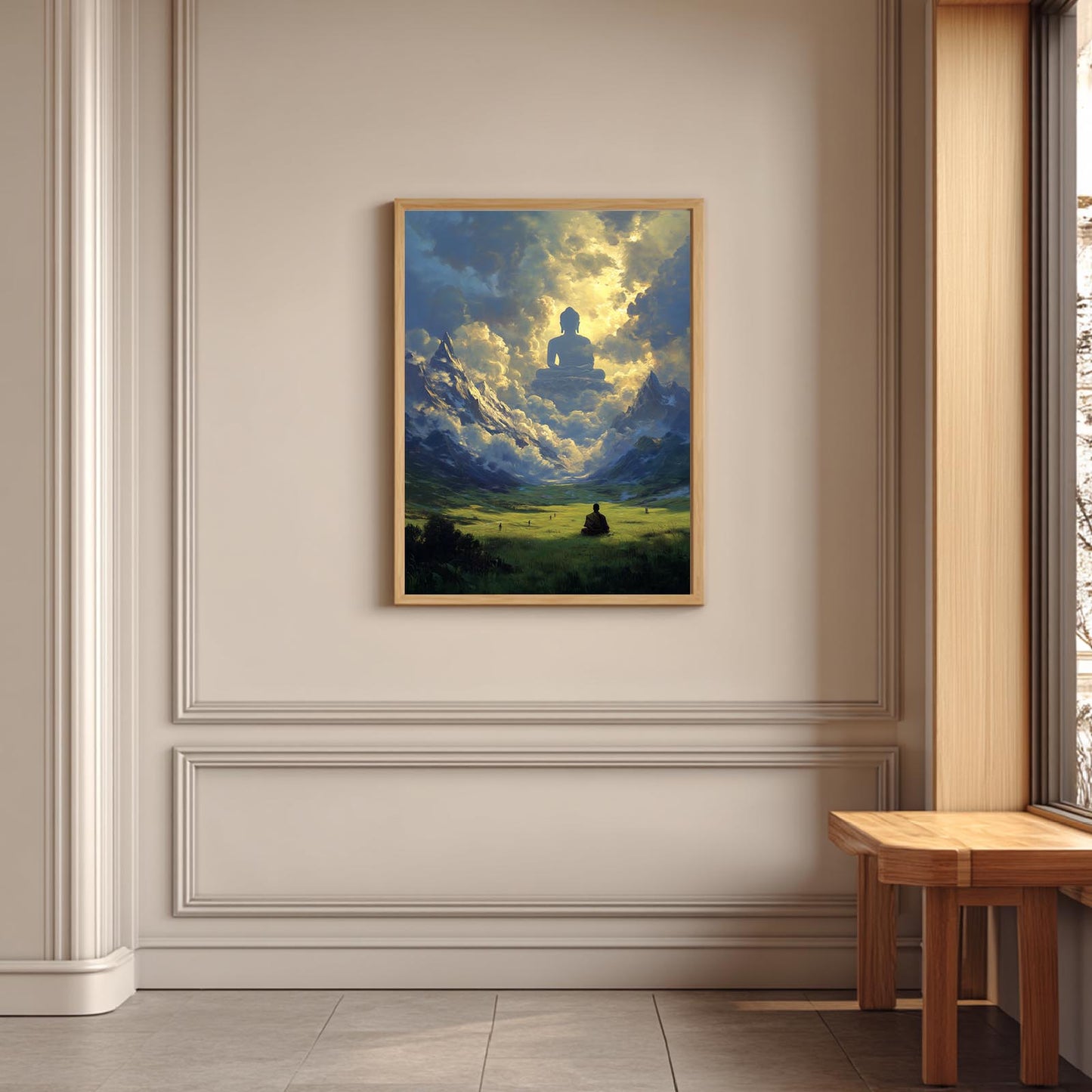 Modern Buddha Zen Abstract