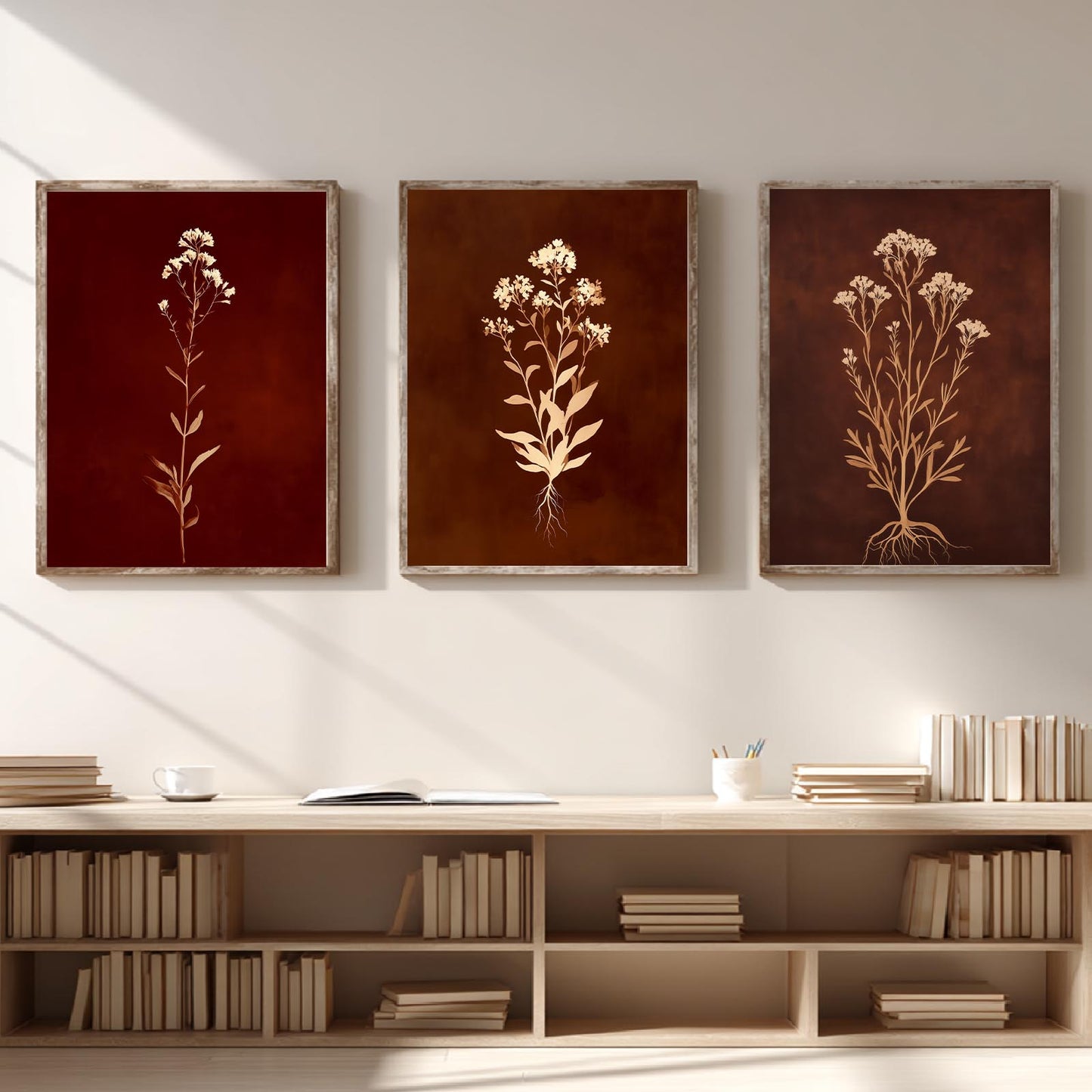 Abstract Beige Plant