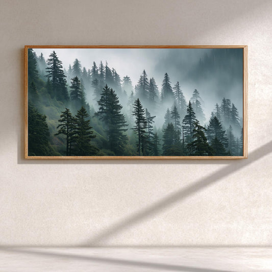 Nordic Style Mountains Forest Deer