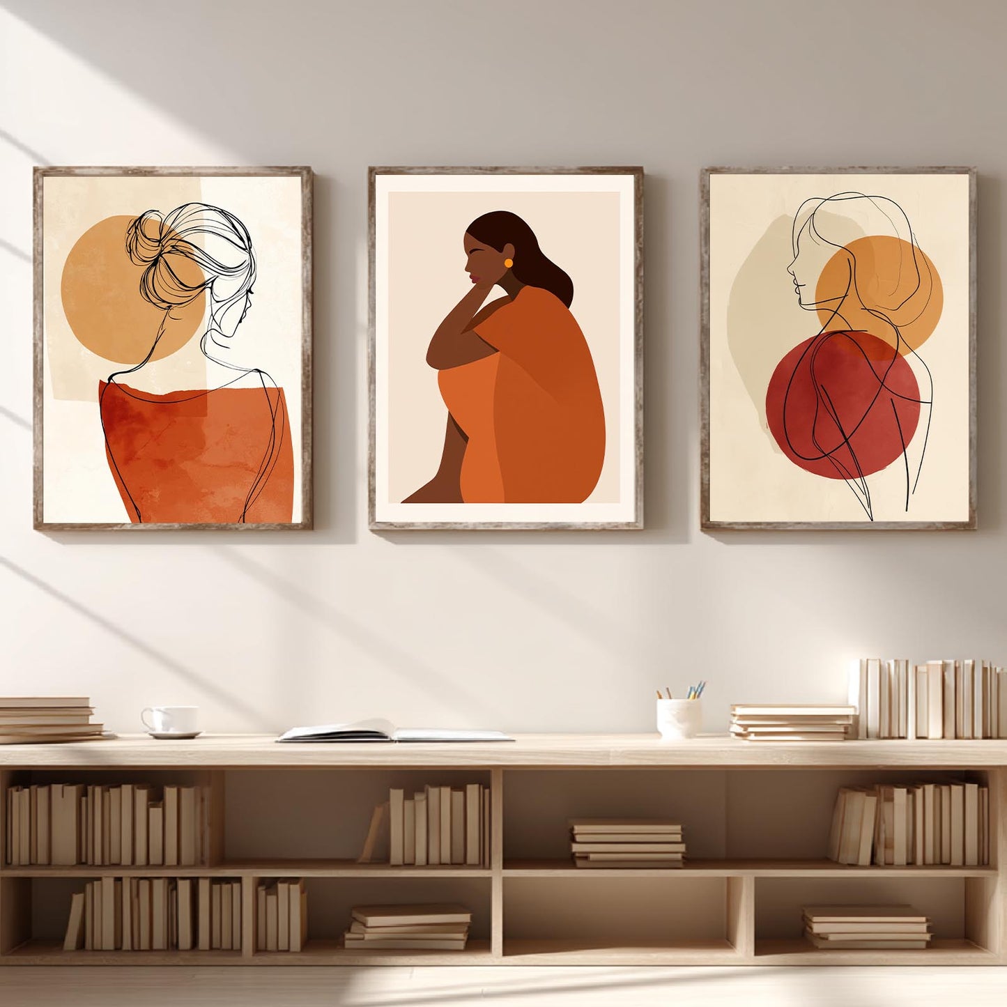 Abstract Female Portrait Line