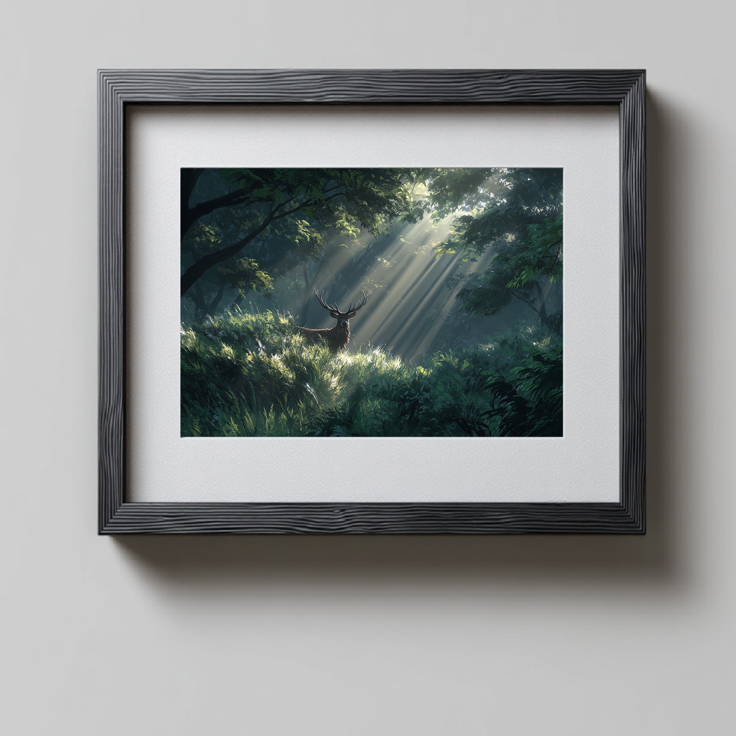 Nature Animal Deer in The Forest Abstract Landscape Sunlight