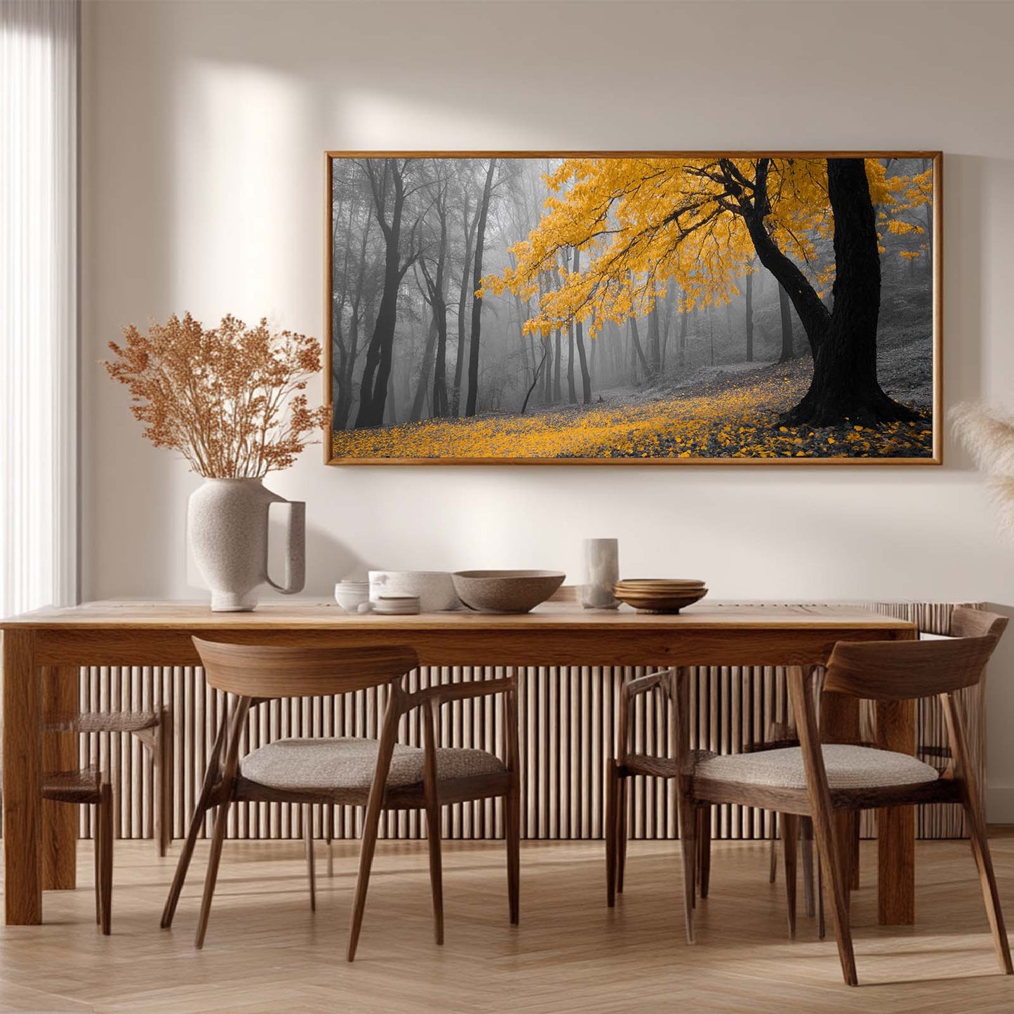 Abstract Oil Painting Yellow Tree