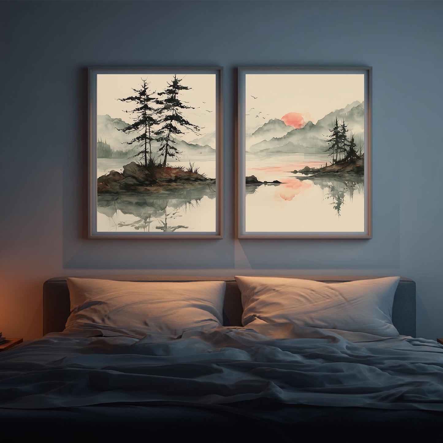 Mountain Sunset Abstract Landscape