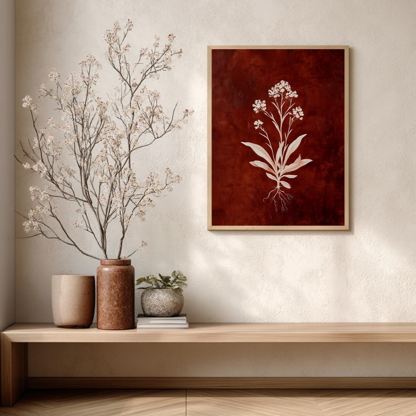 Abstract Beige Plant